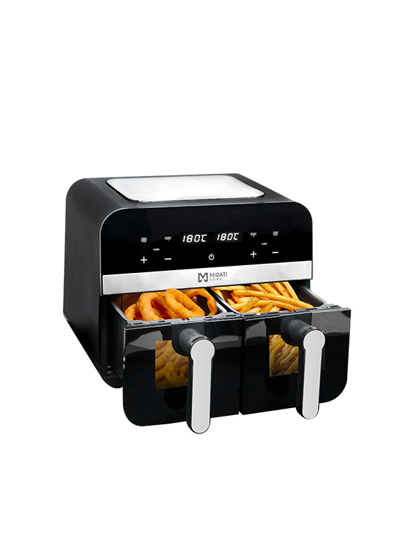 Freidora de Aire Mirati Cap 9 Litros 2 Canastas 4.5 Cada una con Ventana de Supervisión Incluye Regulación de Temperatura Individual MFA13 - Image 3
